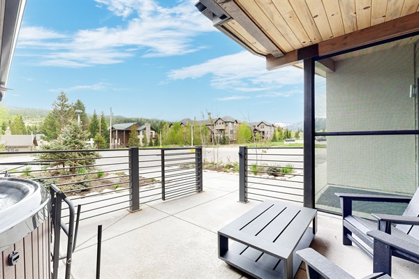 View from hot tub on private patio