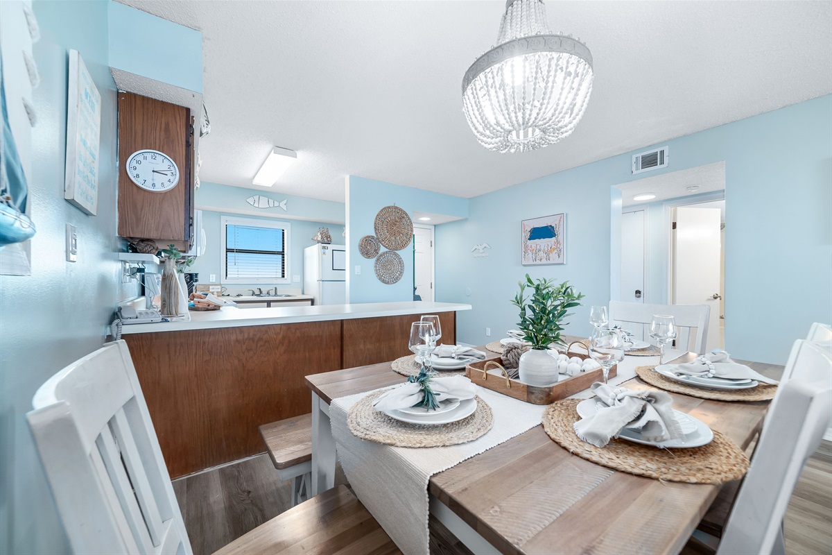 Gather and create memories in this beautifully appointed dining area.