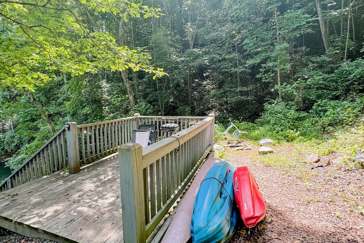 A couple of kayaks for guest usage during the Summer months.