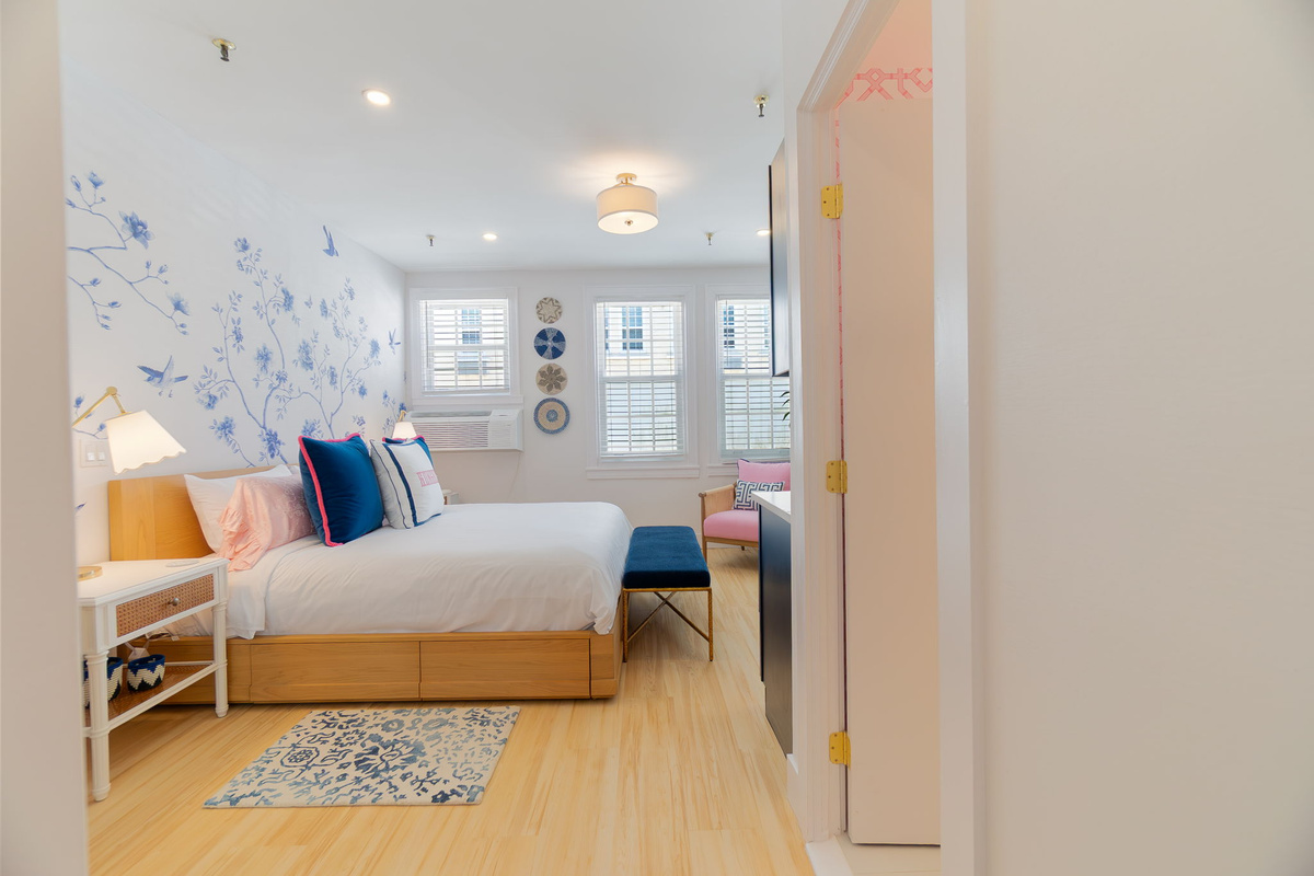 Sunlight brightens up this charming suite.