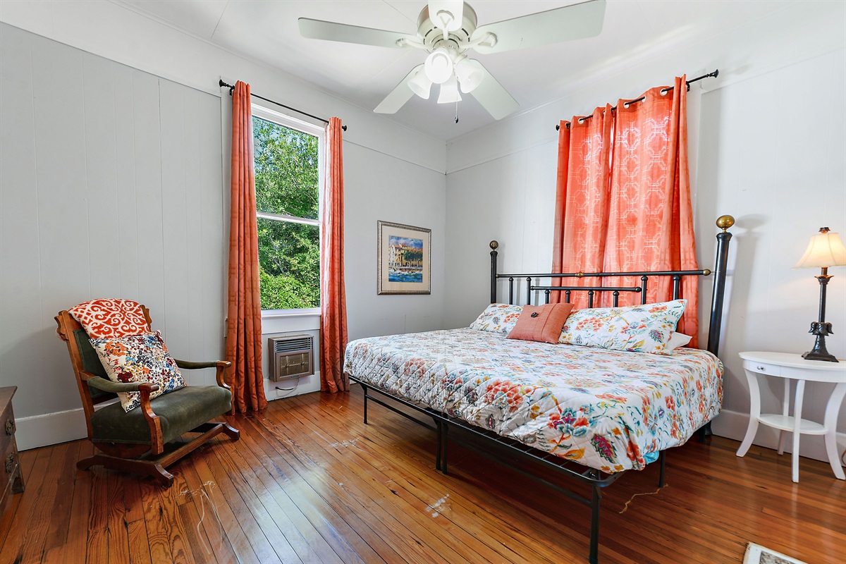 Bedroom 5. Upstairs. King bed. Smart tv.
