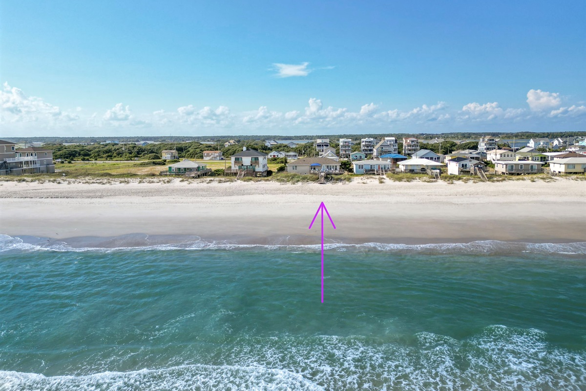 View toward the house from the ocean.