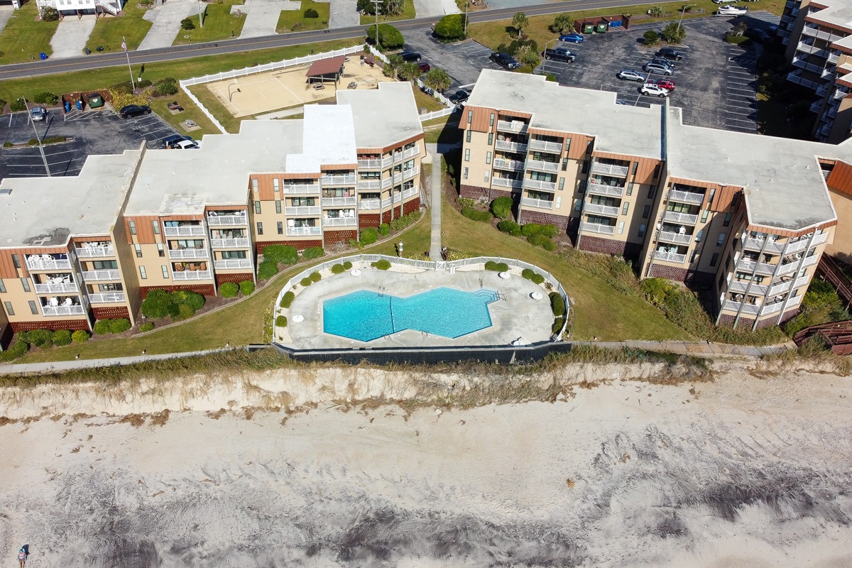Aerial shoot of Topsail Dunes