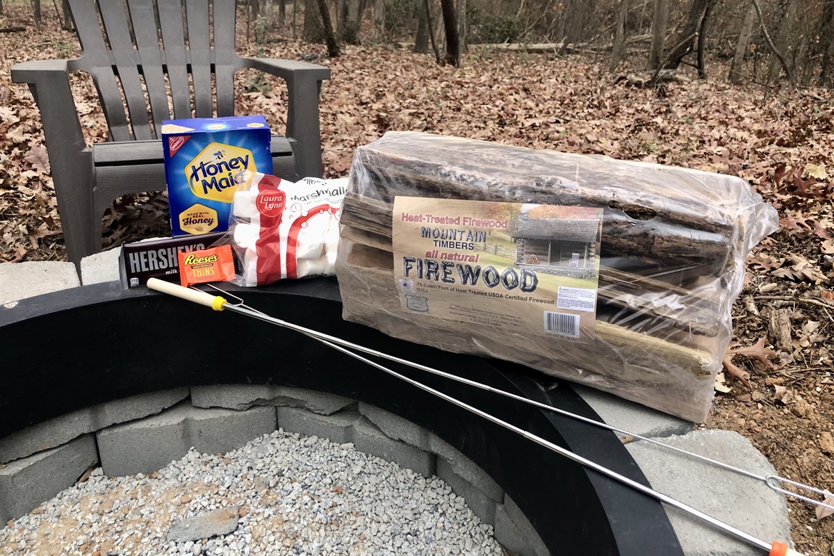 Ask about our available add-ons, including firewood and a S'mores kit!