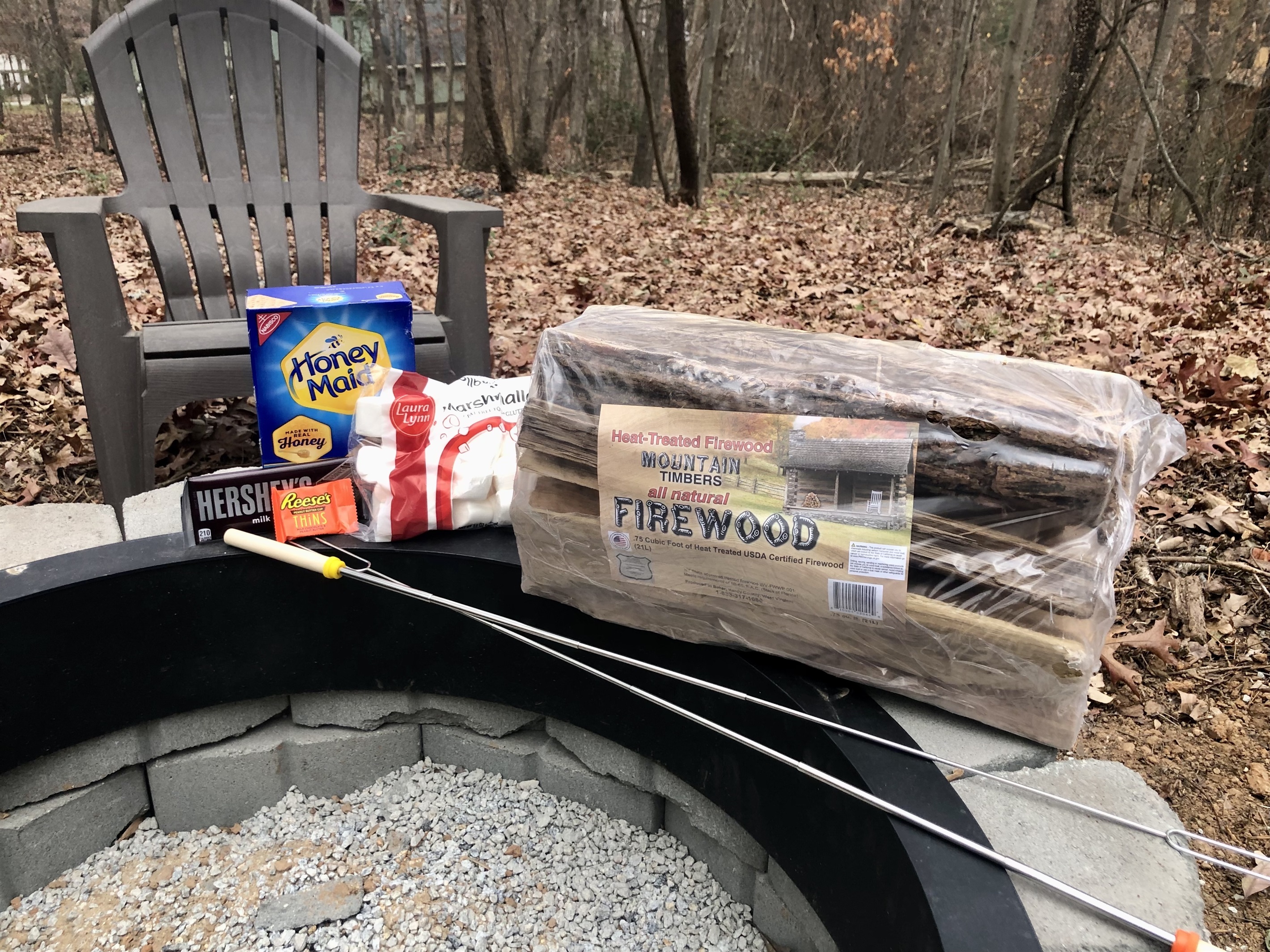 Ask about our available add-ons, including firewood and a S'mores kit!