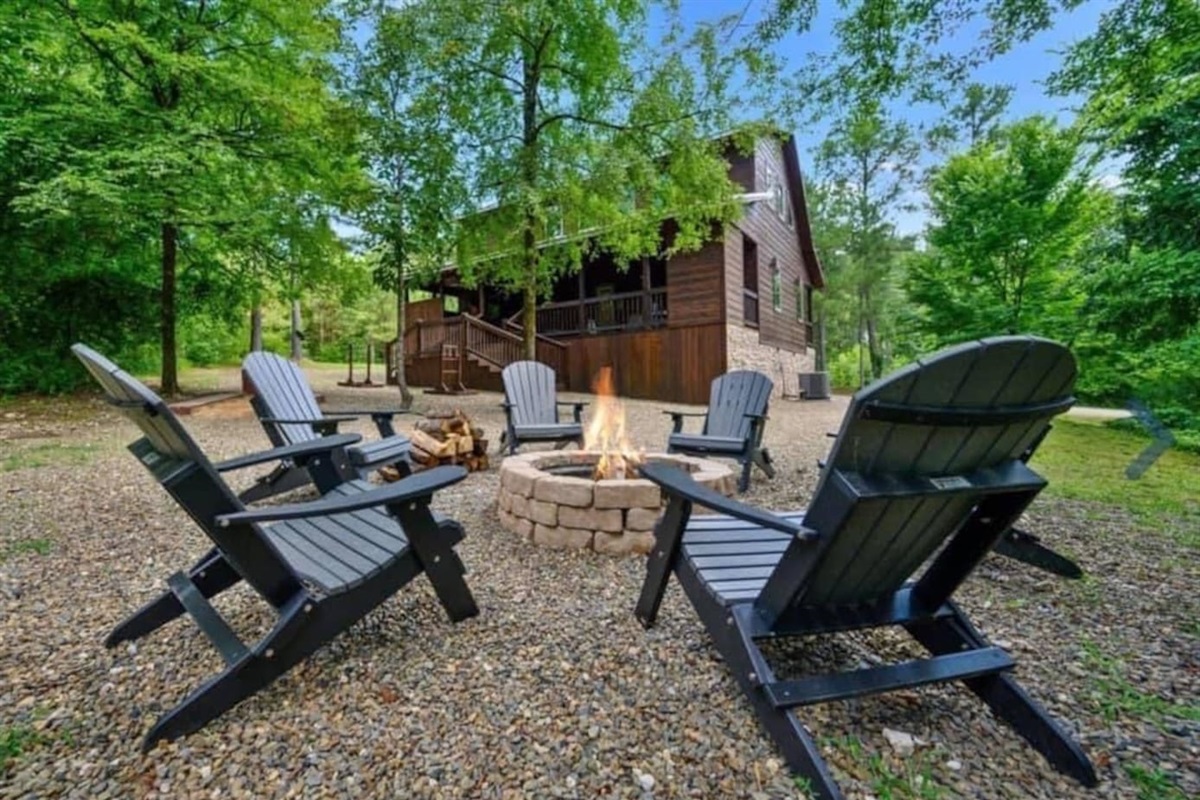 Quality time around the fire-pit with friends and family with a little complimentary starter firewood!