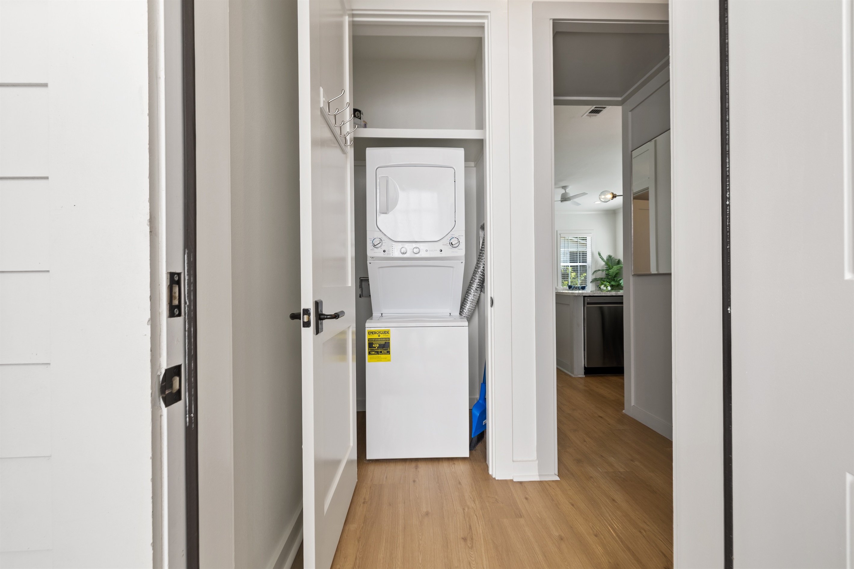 n-unit stack washer & dryer — perfect for beach towels and longer stays.