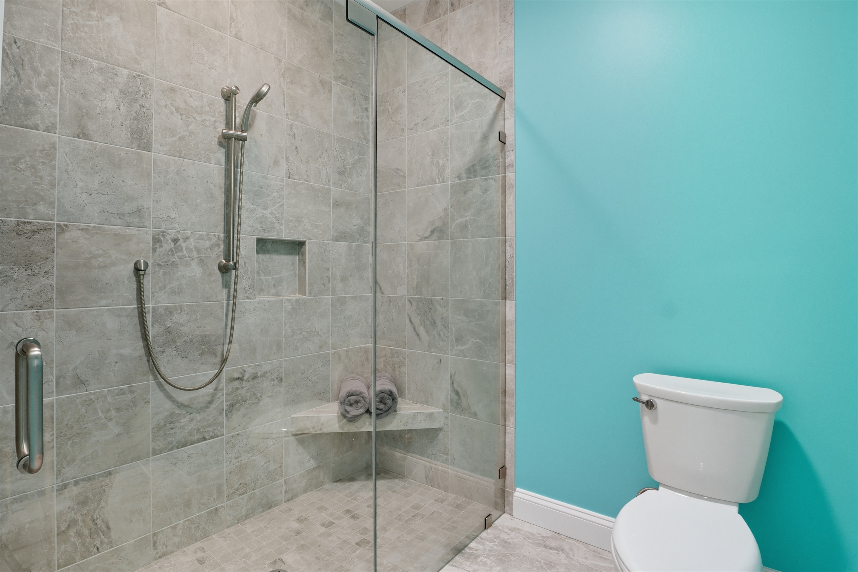 Charming lower level full bathroom with walk in shower Bathroom #5