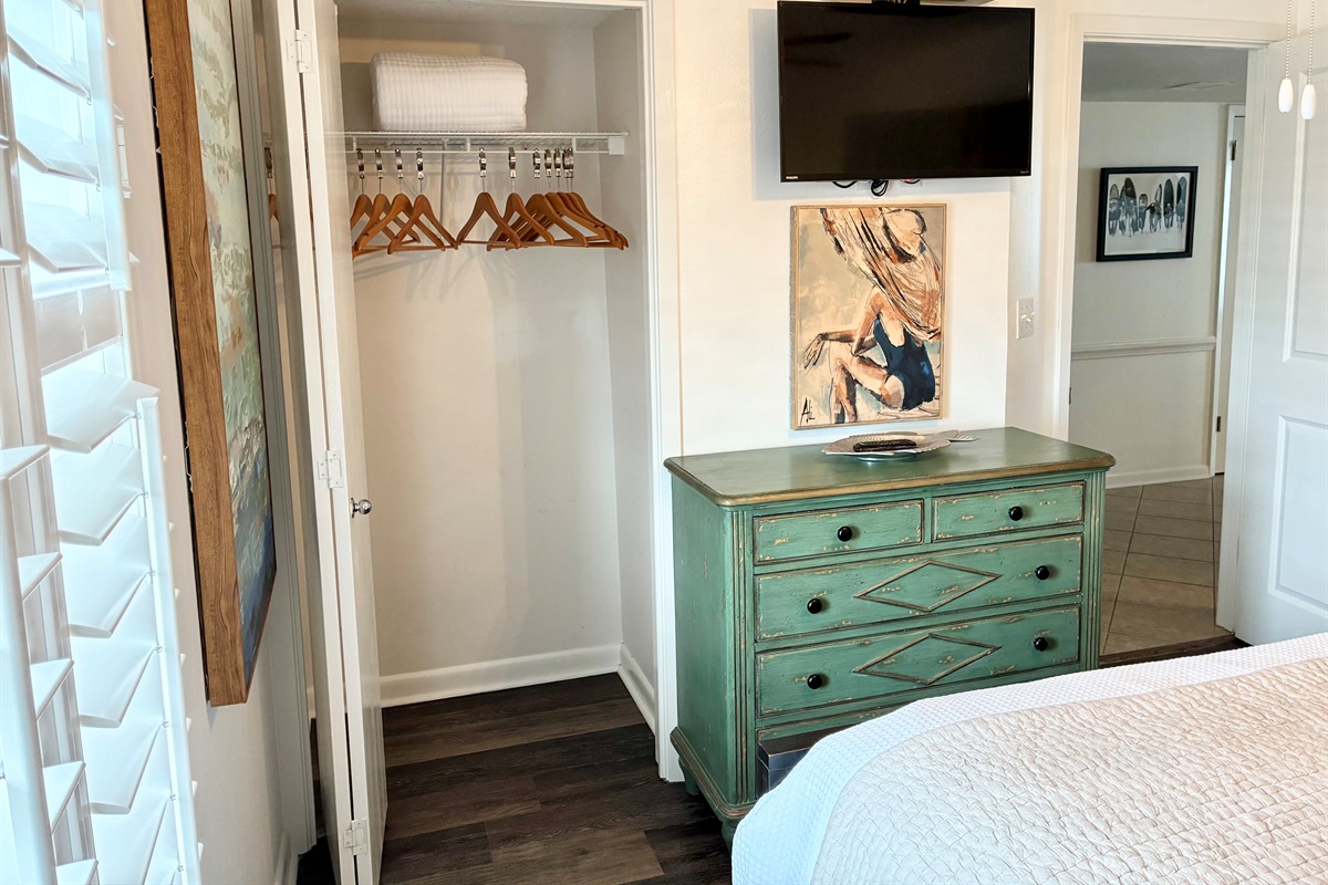 Lots of storage in this bedroom as well!