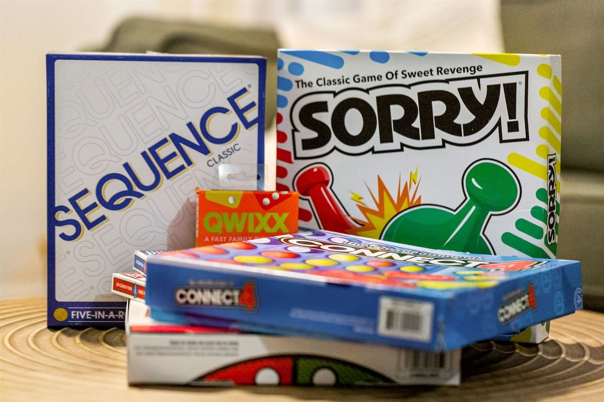 A variety of board games and card games are available for your enjoyment?