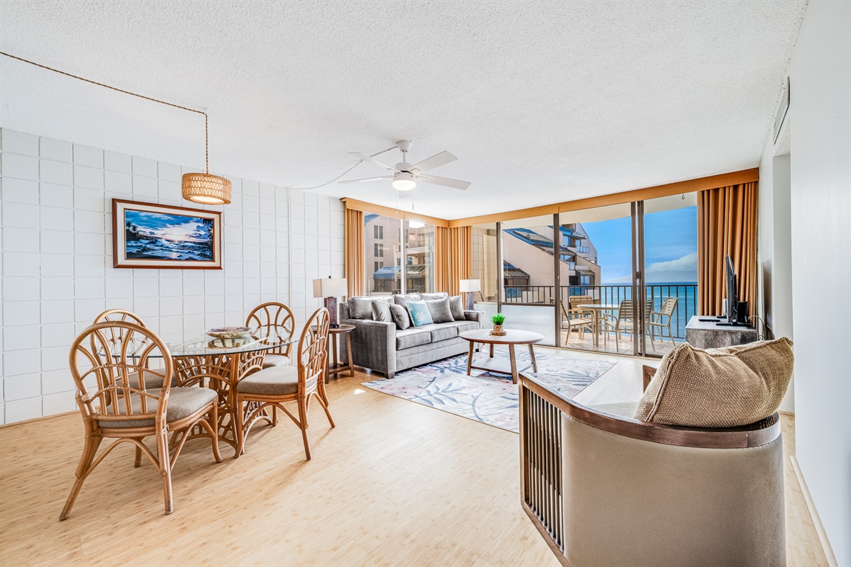 Lounge and dine with great views from everywhere