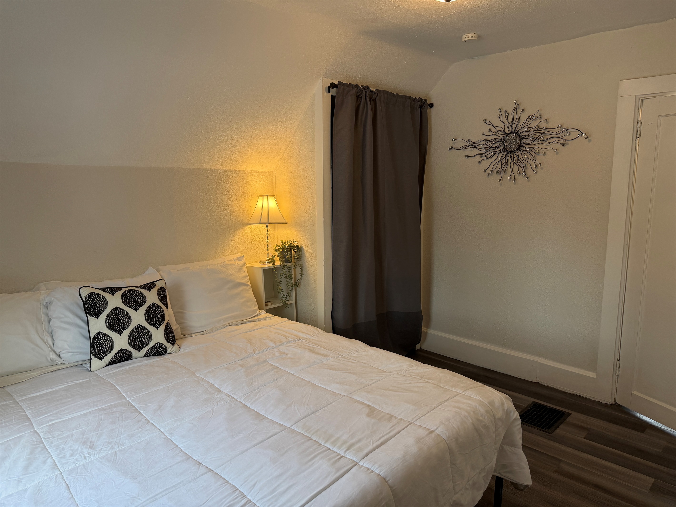 There's a closet and luggage rack for your use.