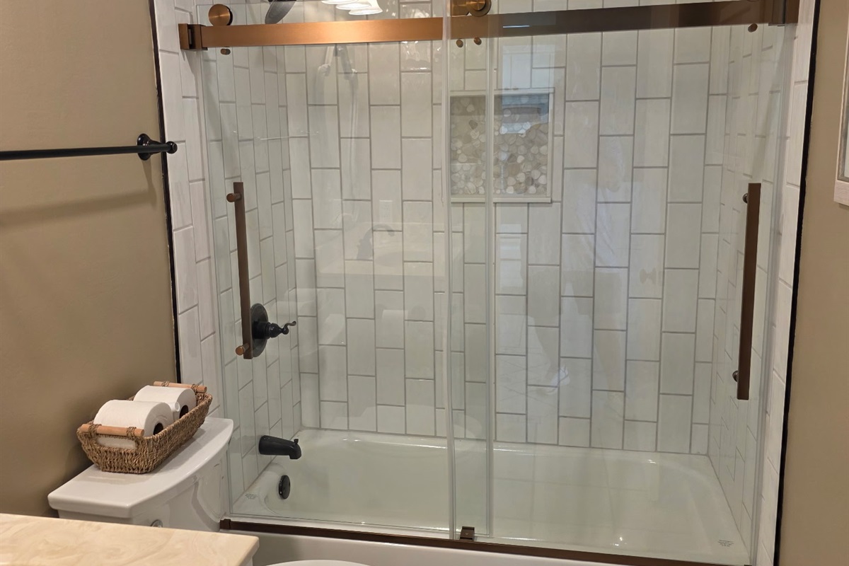 Downstairs full bathroom with tub/shower combo