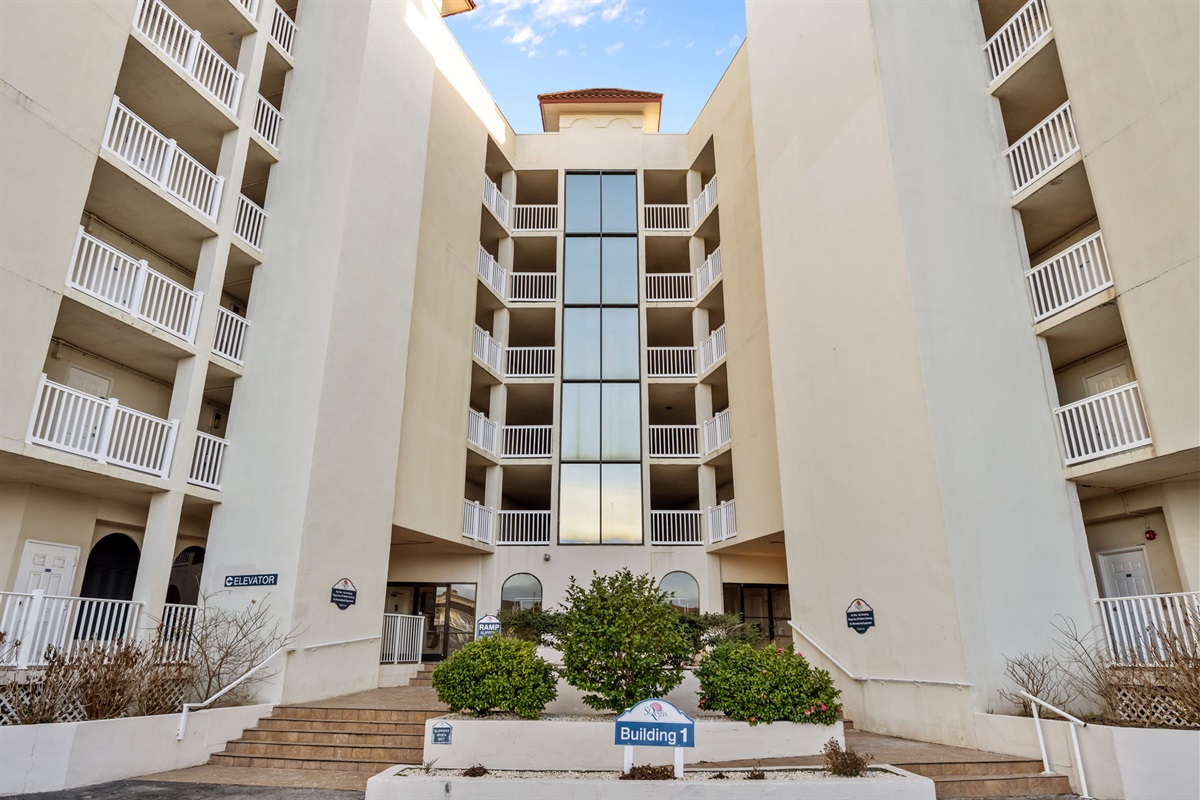 St Regis Building 1 with easy access to elevators and covered walkways