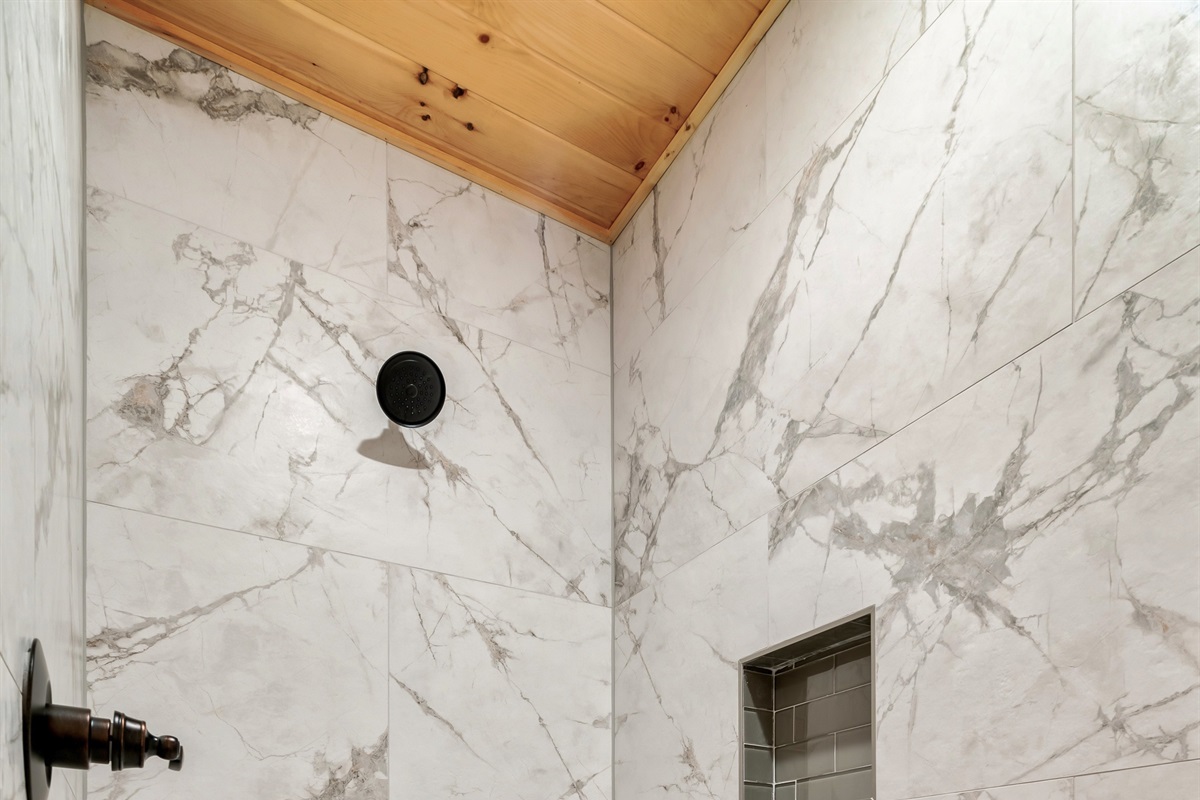 Huge walk in shower in the primary bathroom!
