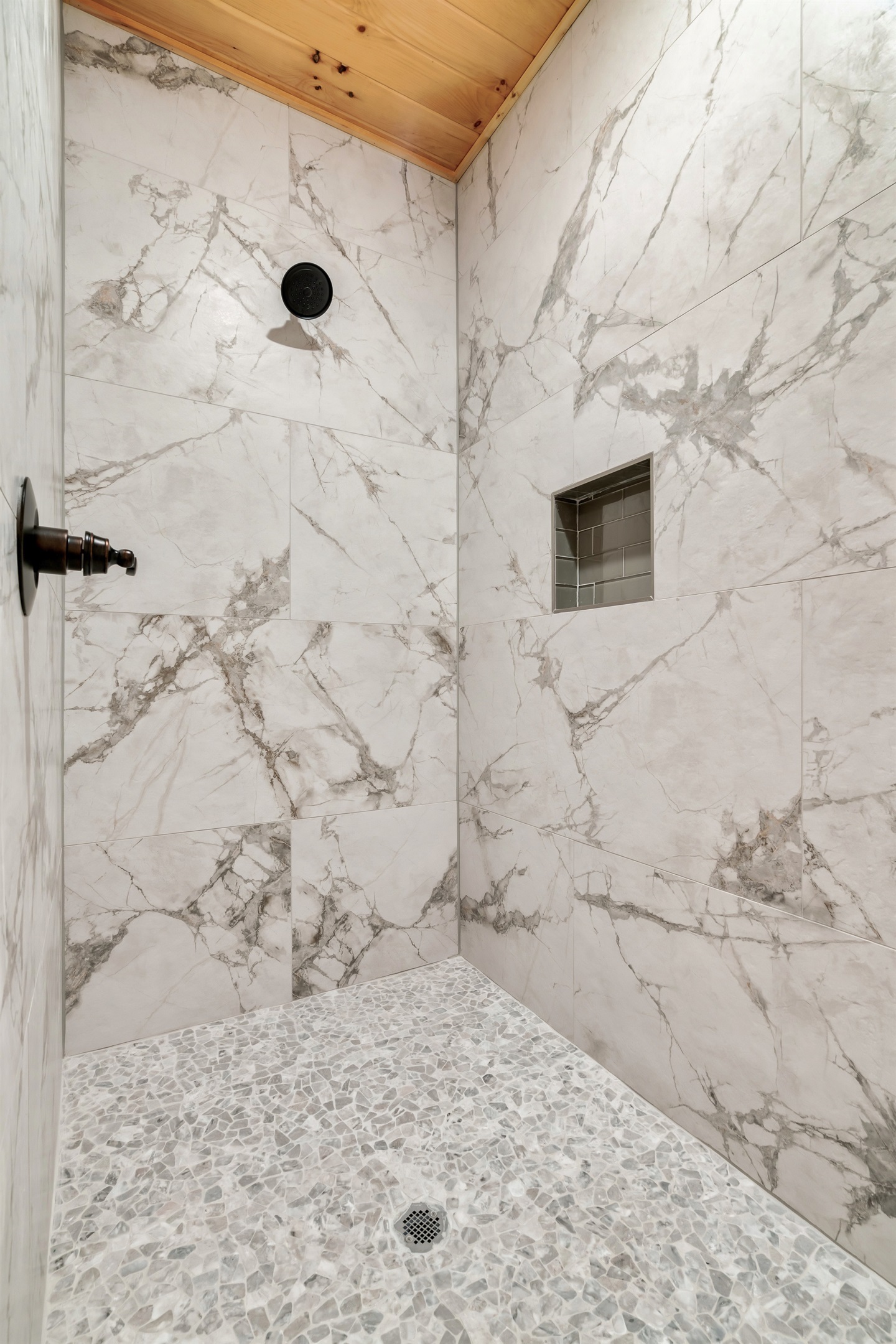 Huge walk in shower in the primary bathroom!