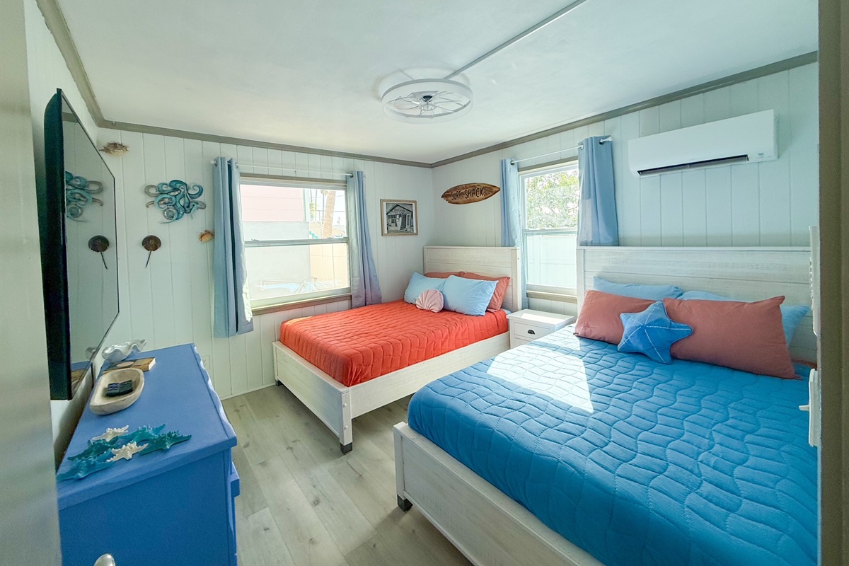 Colorful Bedroom #2 w/65" TV
