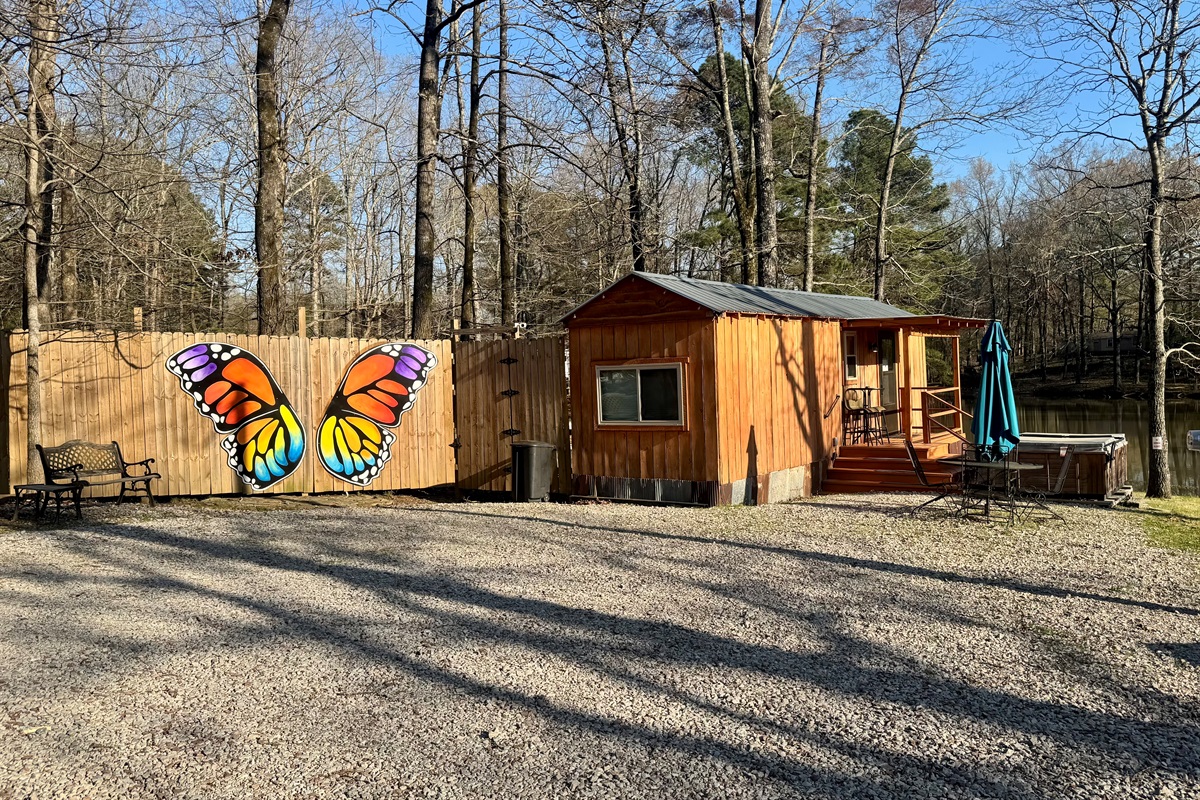 Butterfly wings/selfie wall