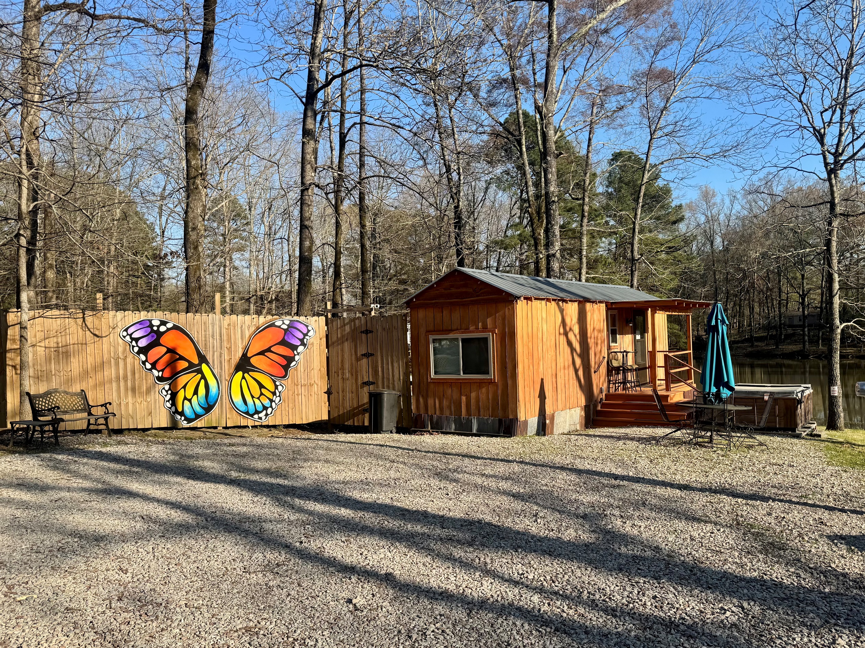 Butterfly wings/selfie wall