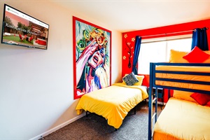 Twice the comfort, double the joy! Our space embraces versatility with twin beds and a double deck, where cozy nights meet entertainment delights. 🛏️📺✨ #ComfortZone #DoubleJoy