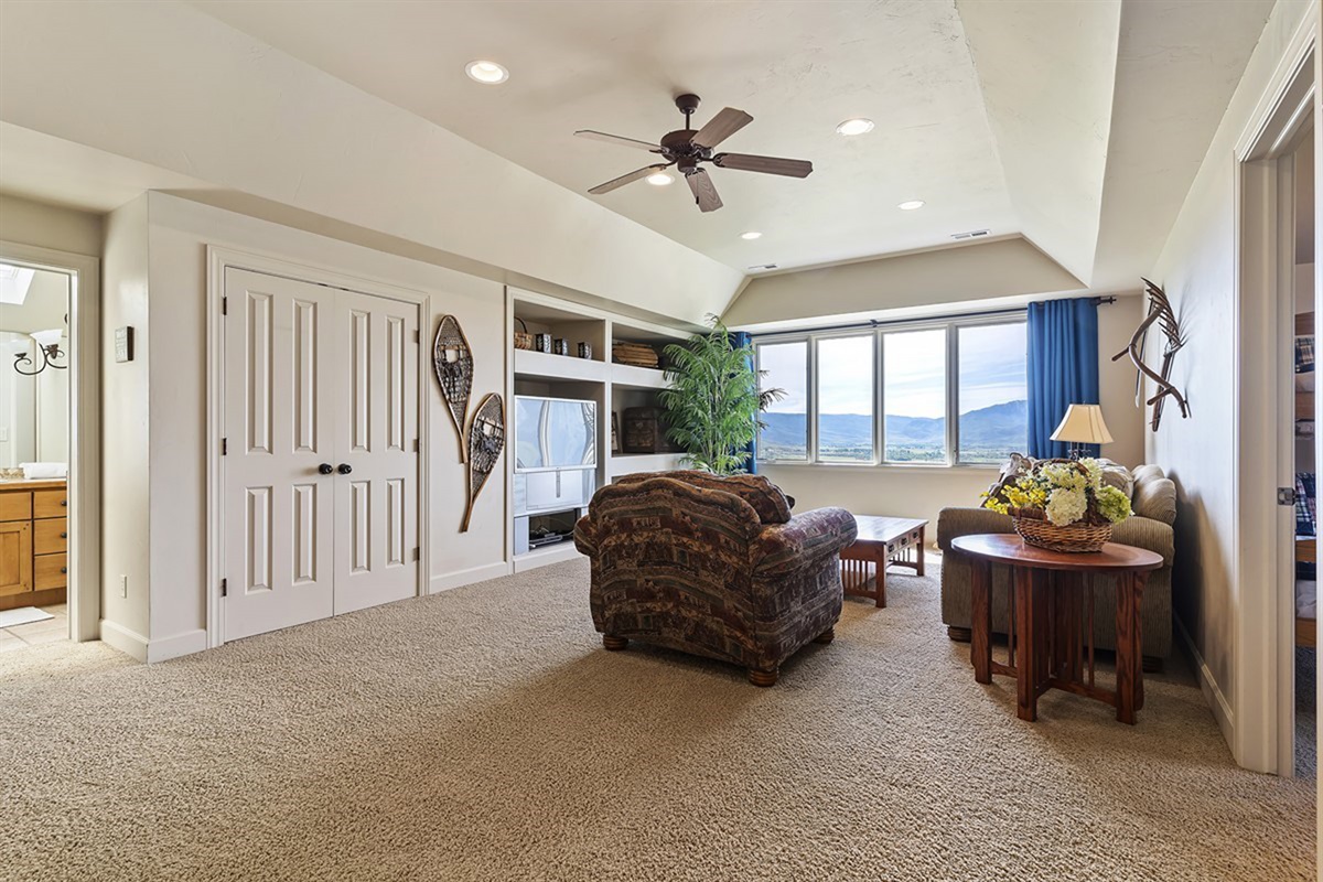 Take in the views while enjoying a quiet moment upstairs