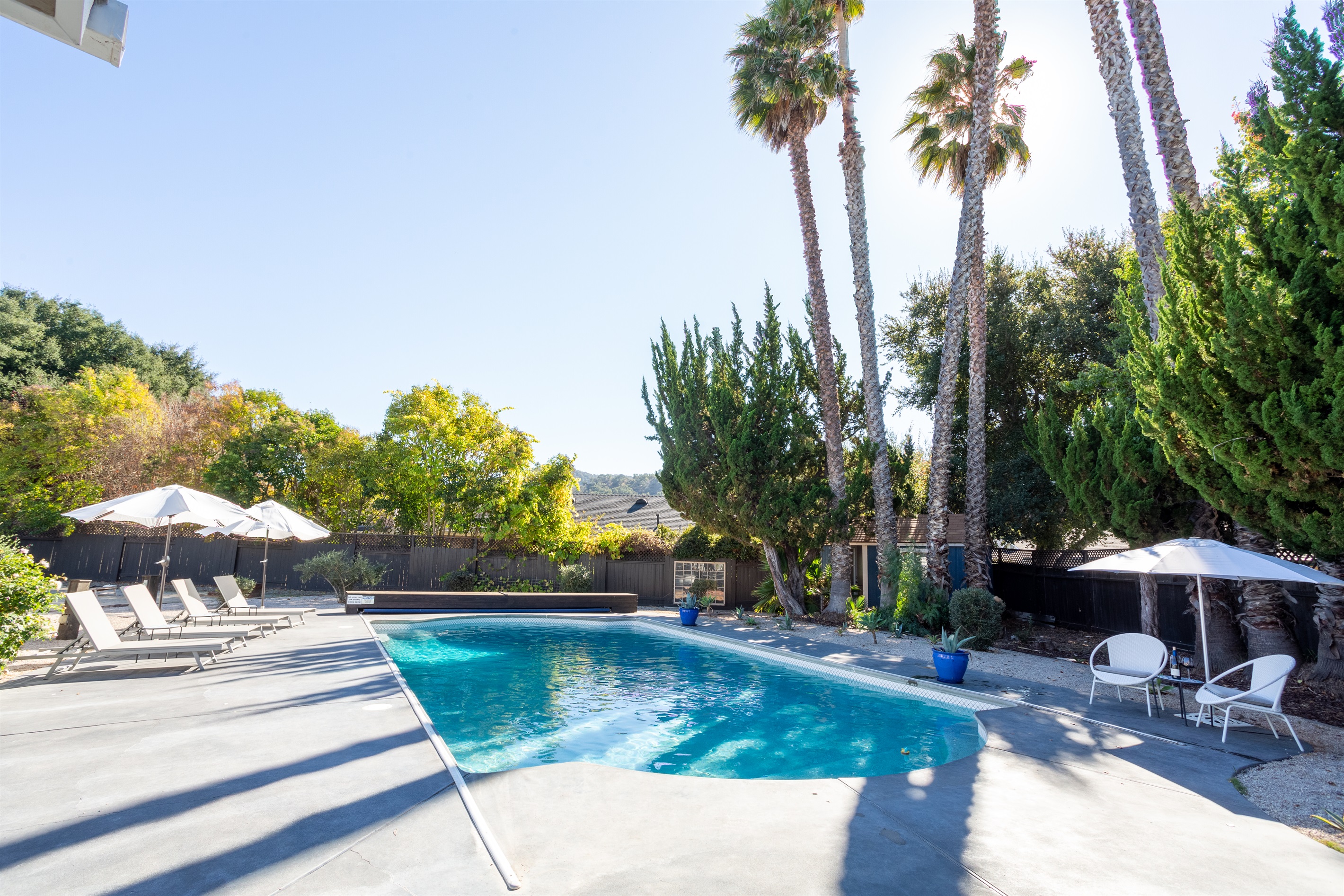 Pool heated to 82 degrees year-round with electric cover