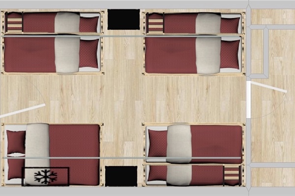 Loft Bunk Room Rendering