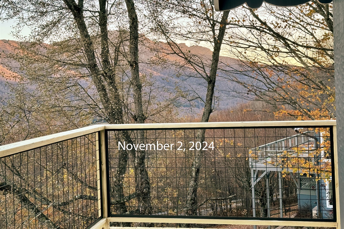 OOPS 2023! Watch Leaves from WishYouWereHere7Devils! Fall Leaf Peeping in NC Mountains has a special view from approx. 3,200 to 6,000 feet elevation to watch the leaves for all of Oct from here!