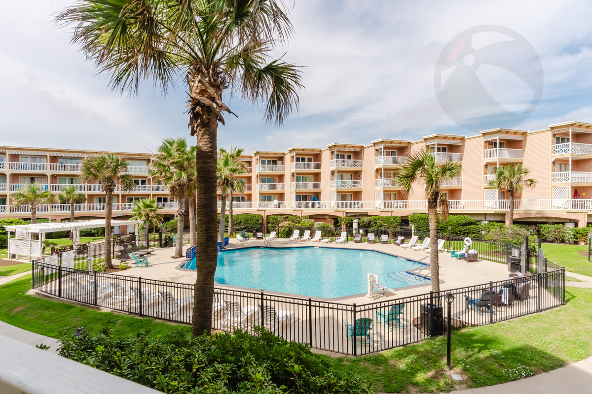 Your view of the pool from the balcony