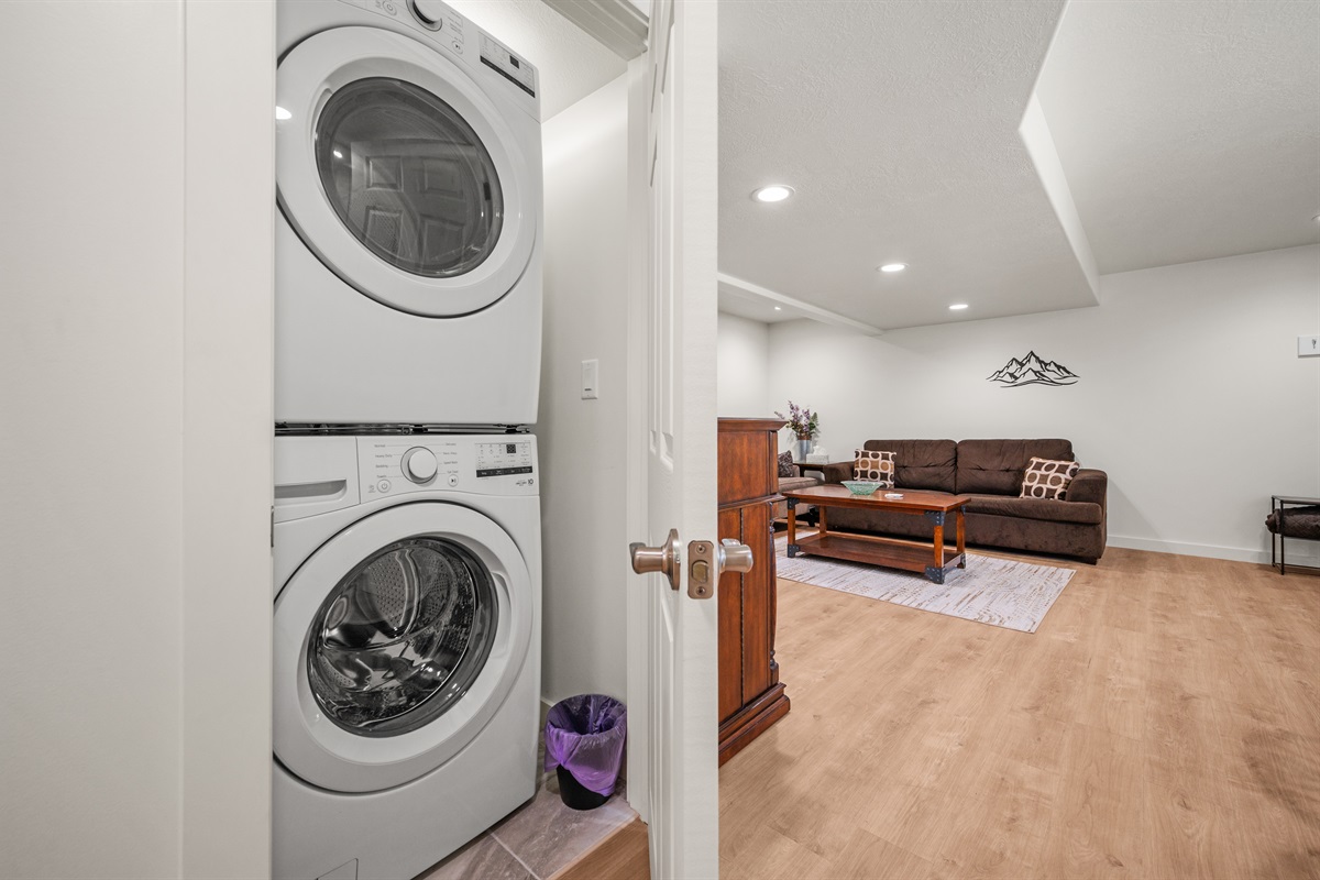 Lower Level Laundry Near Rec Room