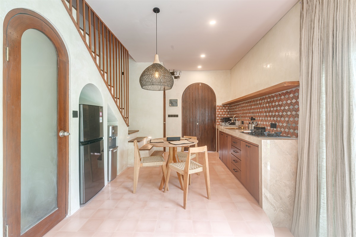 Kitchen and dining area