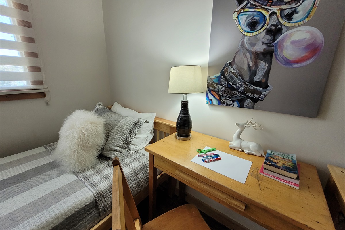Bedroom Two Twin bed and table