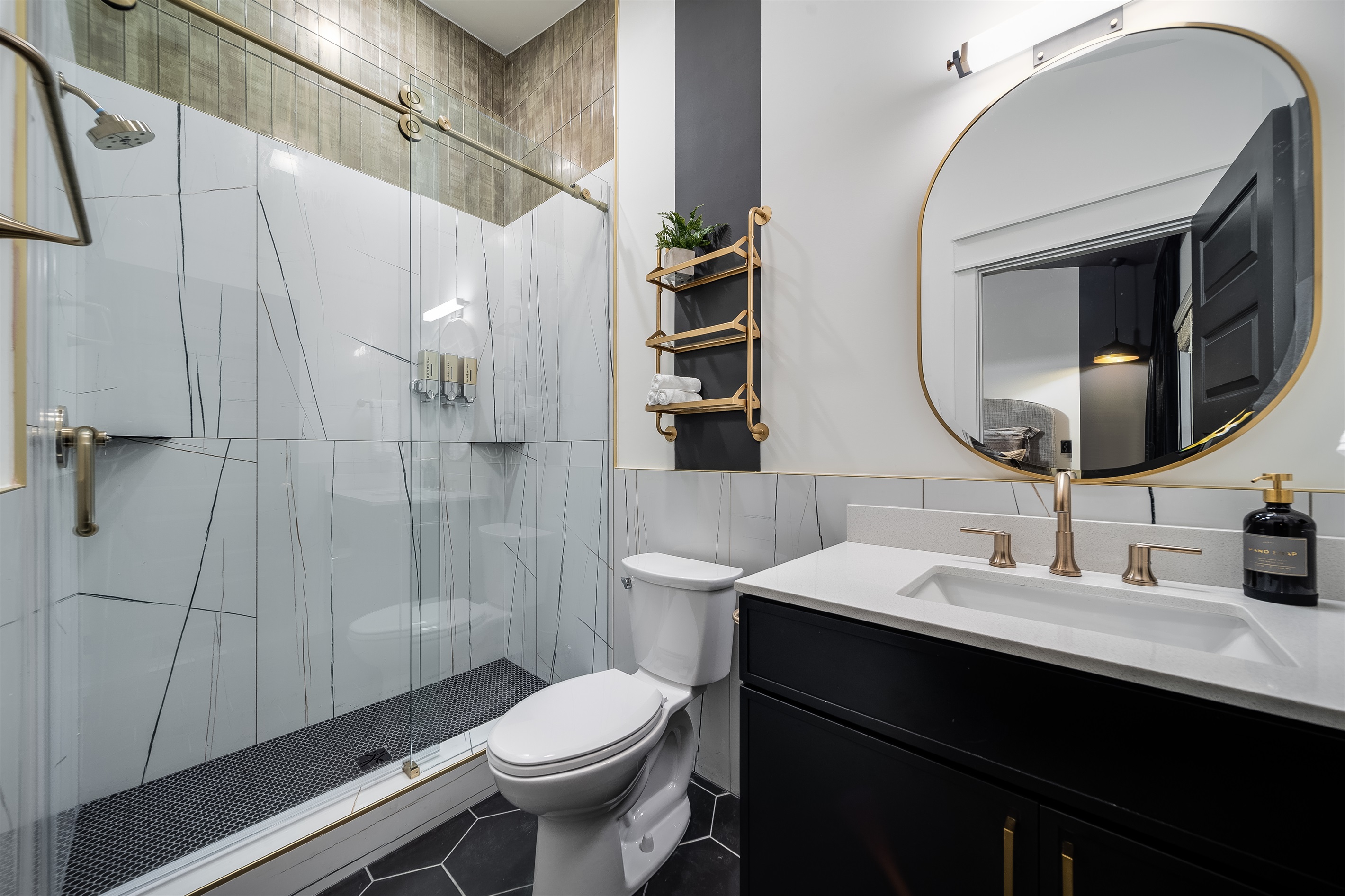 Refresh and recharge in your private en-suite bathroom, complete with a contemporary walk-in shower."