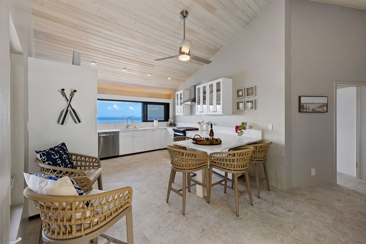 Renovated kitchen is the perfect space to cook dinner when you want to!
