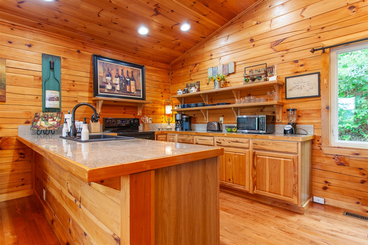 Fully stocked kitchen
