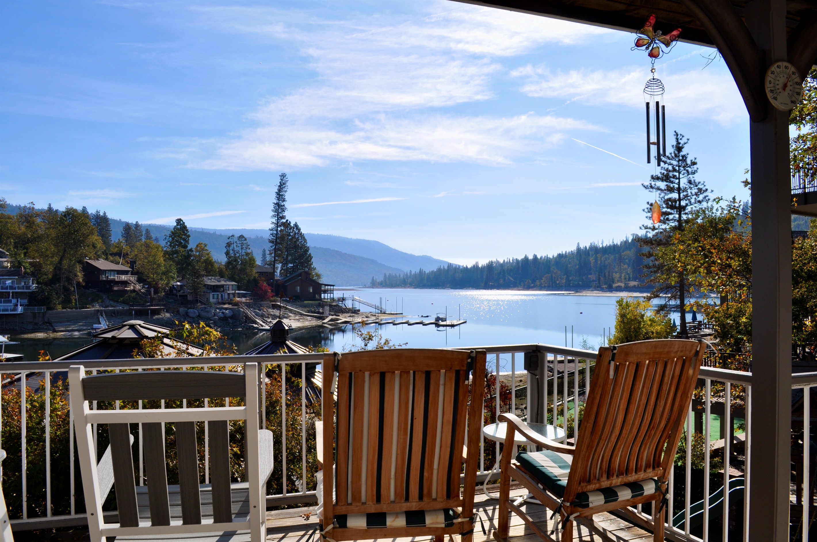View of Bass Lake from living room deck