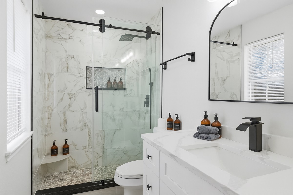 3 walk in rain shower