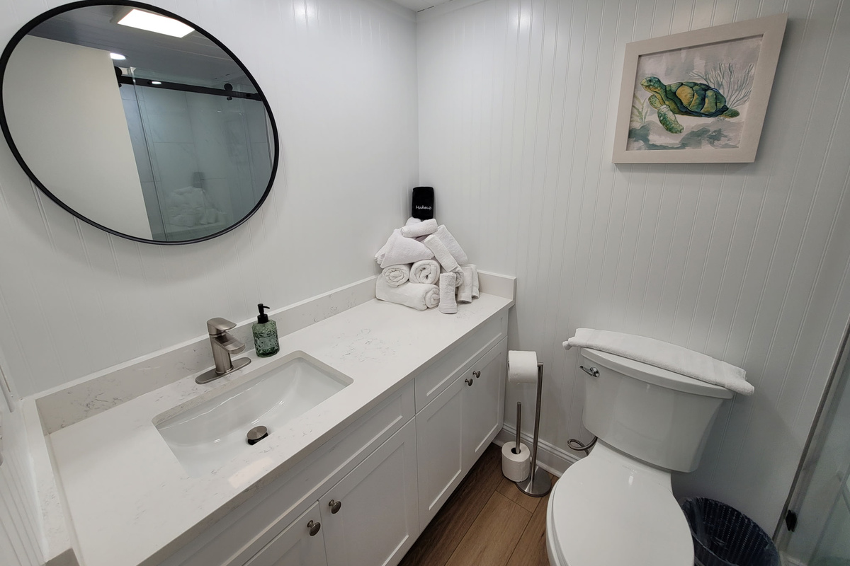 Brand New updated Bathroom with step in shower
