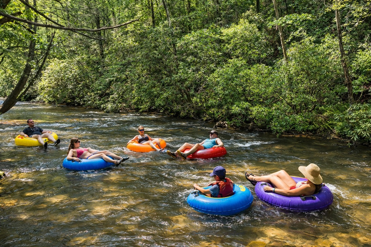 Fightingtown Creek is pure peace. Serene sounds, scenic spots to wander, and the perfect place to float the day away! Tubes + life jackets are provided for easy tubing fun.