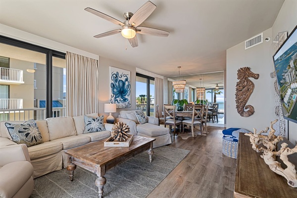 Living Room and Dining Room