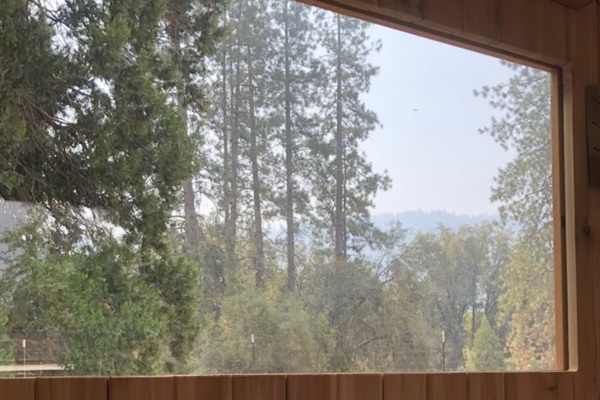 Enchanting views from the sauna’s vista window—relaxation with a breathtaking backdrop.