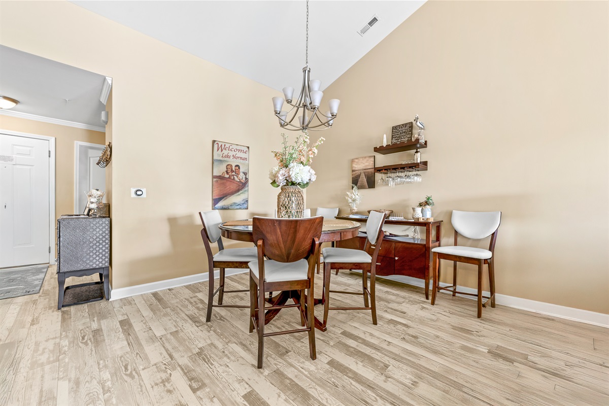 A dining area for you to enjoy your meals