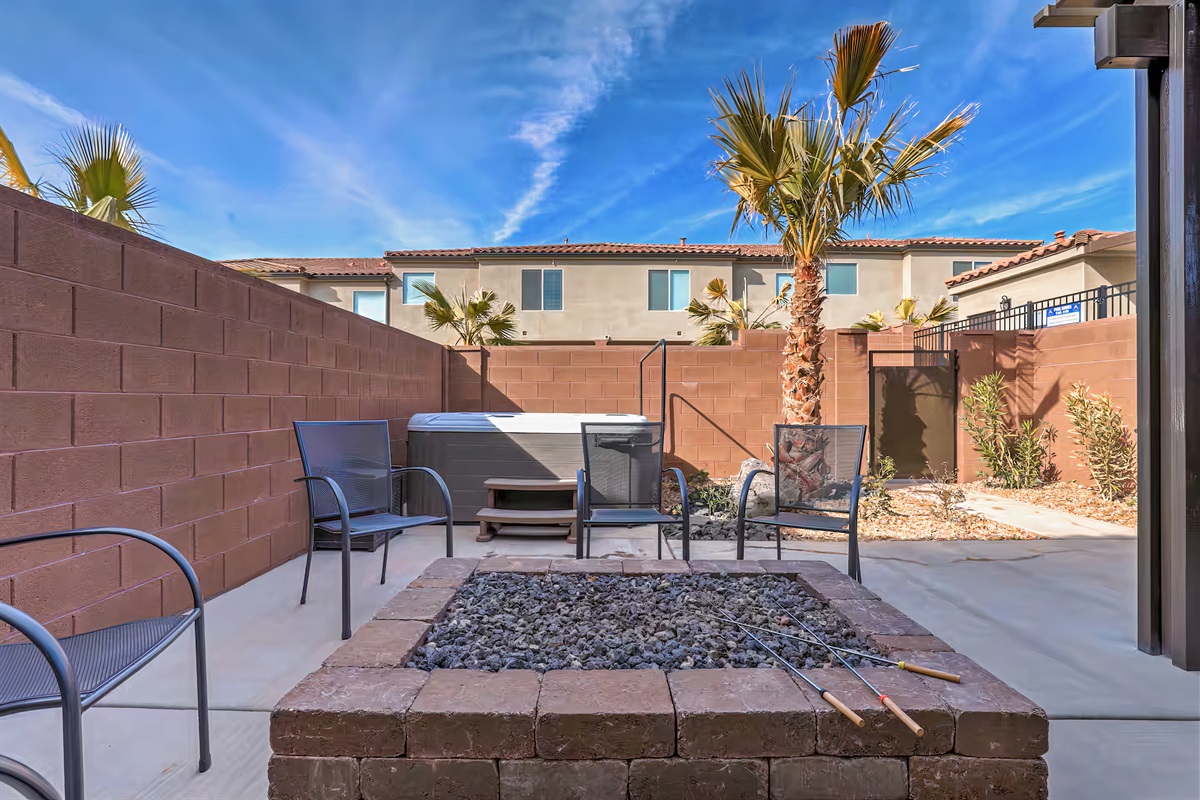 Enjoy Smore's at your private backyard firepit.