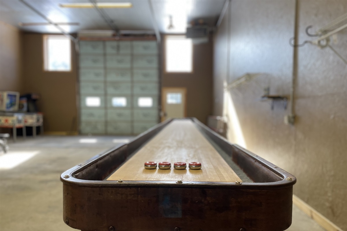 Shuffle Board Table in Barn