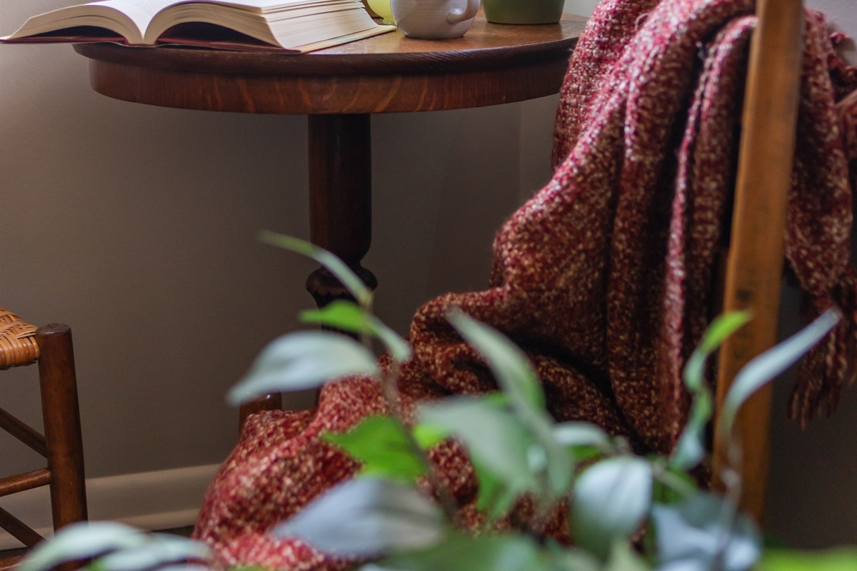 Blankets, books and hot beverages...yes please!