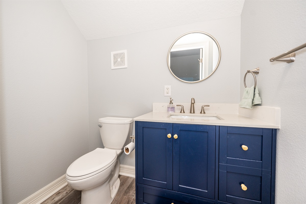 half bathroom in upstairs loft