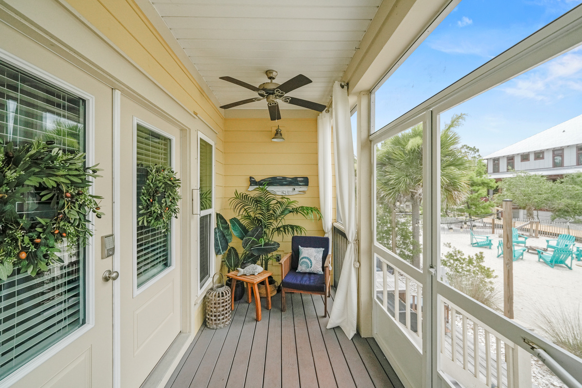 Front door with smart lock for an easy check-in