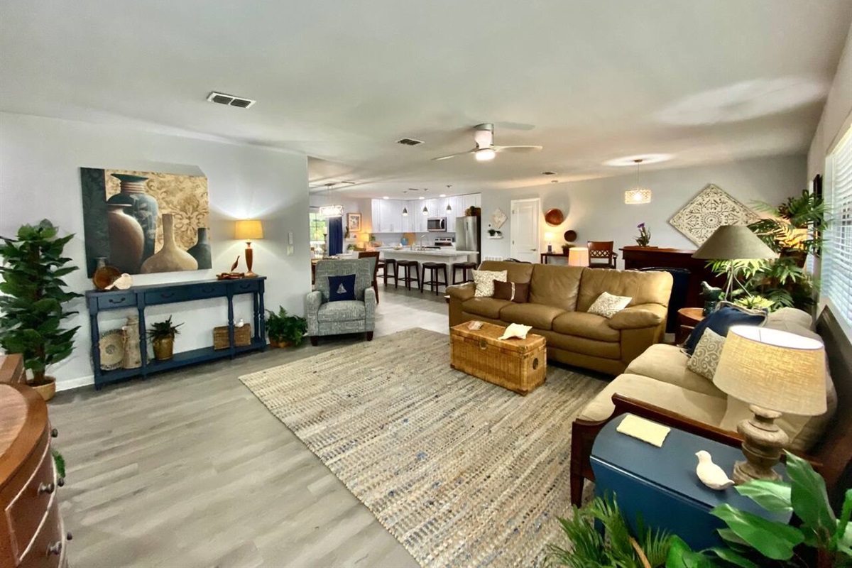 Spacious and open living area.