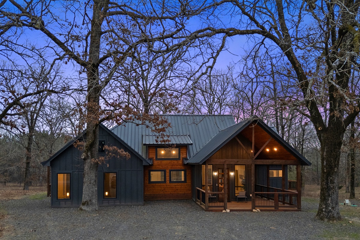 Surrounded by nature, this exterior view captures the calm, tucked-away setting that makes this place such a relaxing escape.