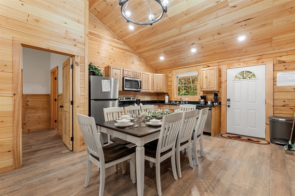 Modern dining meets mountain charm — the perfect blend